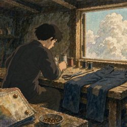 每条裤子，都从同一个角撕开