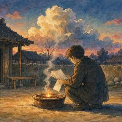 他把借条点着了,说买回来一样东西