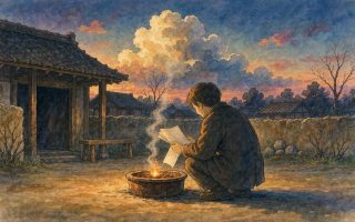 他把借条点着了，说买回来一样东西