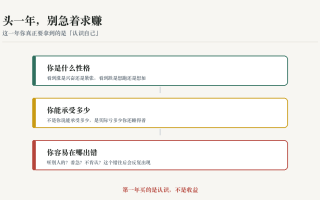 头一年,别急着求赚