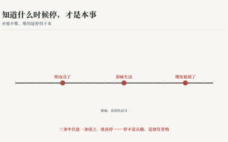 知道什么时候停,才是本事