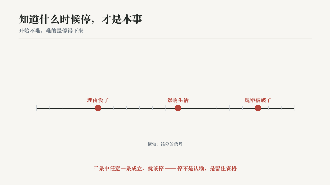 知道什么时候停,才是本事